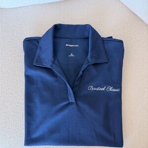 Sport-Tek Navy and White Ladies Polo